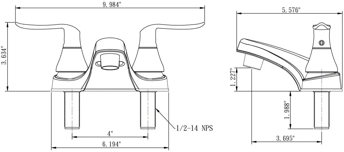 Elegant RV Lavatory Faucet - M